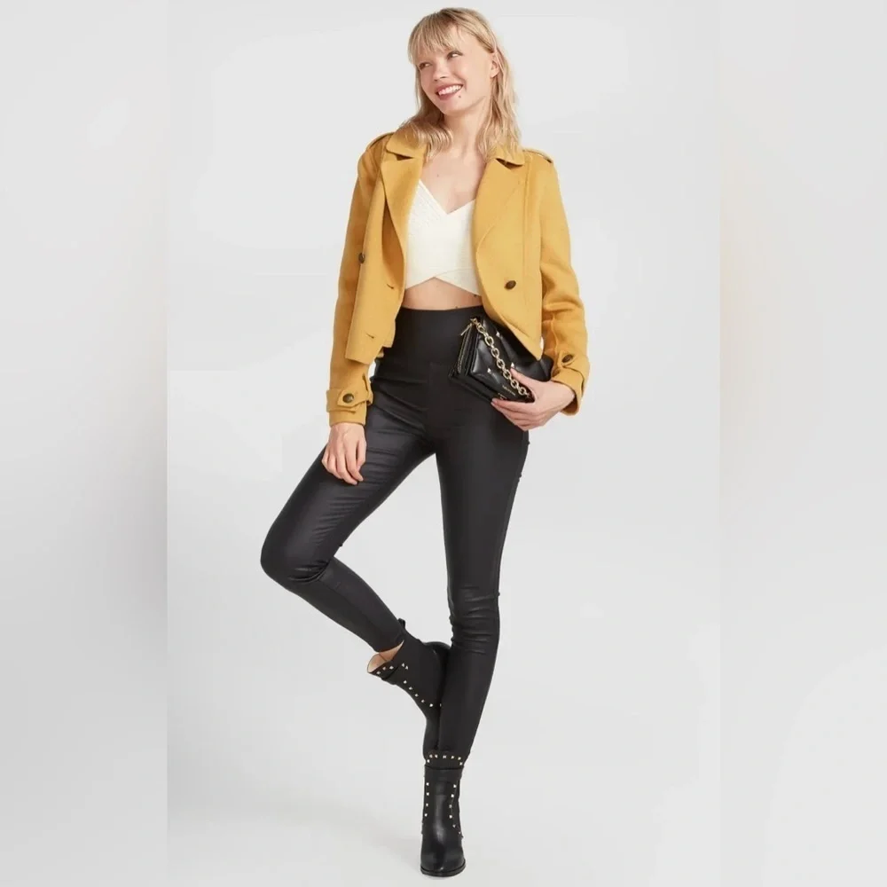 Belle & Bloom Better Off Military Peacoat - Antique Gold size medium NWT
